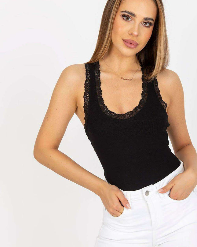 Lace Trim Boxer Style Blouse With Delicate Lace Detail