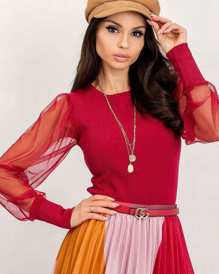 Chic Transparent Sleeve Blouse From Rue Paris Collection