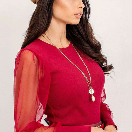 Chic Transparent Sleeve Blouse From Rue Paris Collection