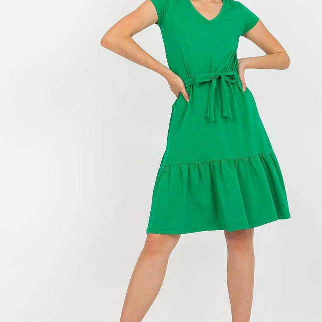 Elegant Ruffled V Neck Summer Dress From Paris Chic