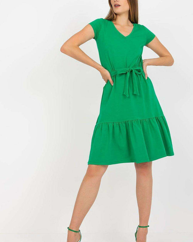 Elegant Ruffled V Neck Summer Dress From Paris Chic