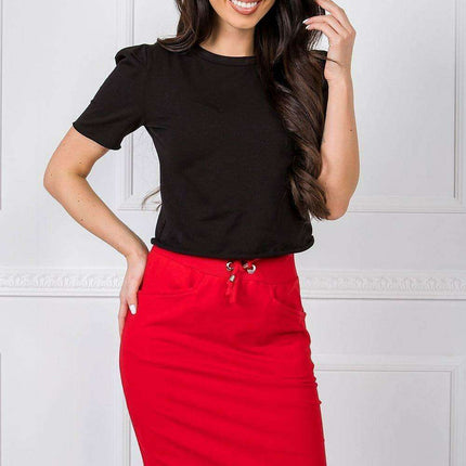 Stylish Cotton Sweatshirt Skirt with Functional Pockets