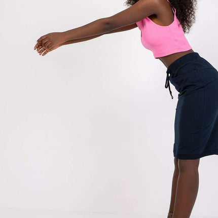 Stylish Cotton Sweatshirt Skirt with Functional Pockets