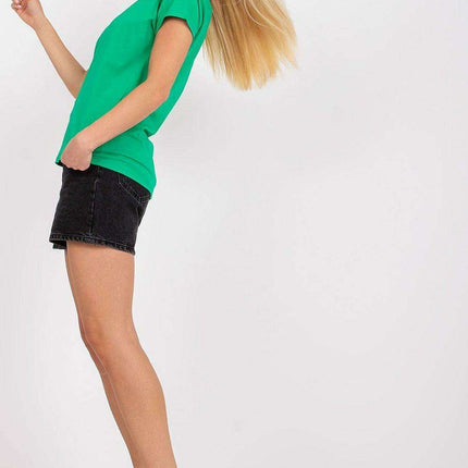 Feminine Heart-Cut Neck Cotton T-Shirt for Women