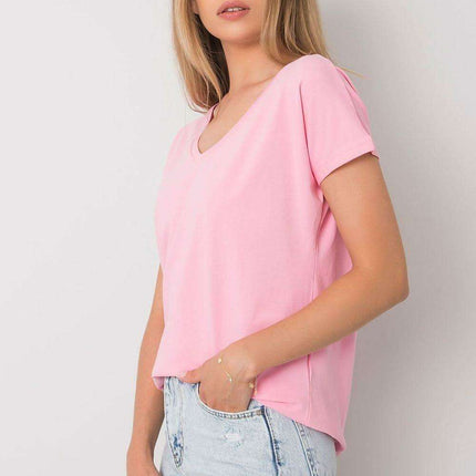 Feminine Heart-Cut Neck Cotton T-Shirt for Women