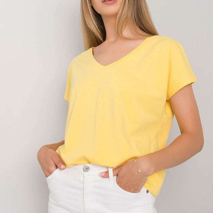 Feminine Heart-Cut Neck Cotton T-Shirt for Women