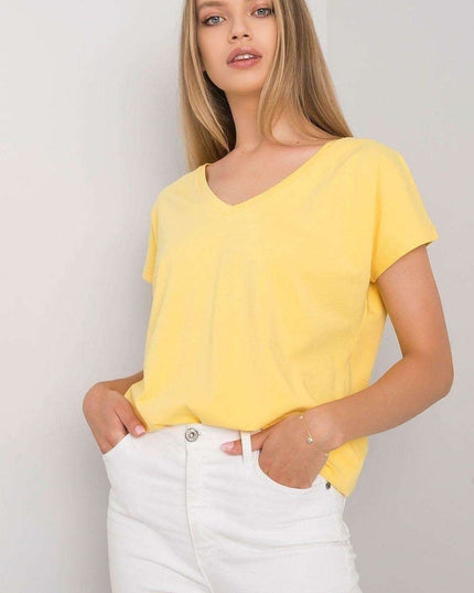 Feminine Heart-Cut Neck Cotton T-Shirt for Women