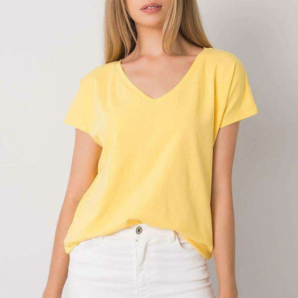 Feminine Heart-Cut Neck Cotton T-Shirt for Women