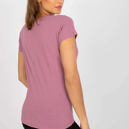 Feminine Heart-Cut Neck Cotton T-Shirt for Women