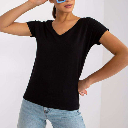 Feminine Heart-Cut Neck Cotton T-Shirt for Women