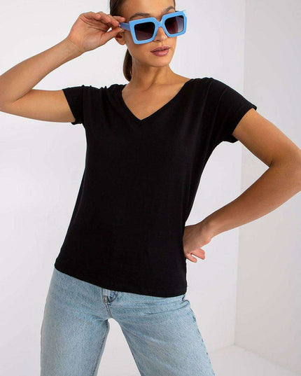 Feminine Heart-Cut Neck Cotton T-Shirt for Women