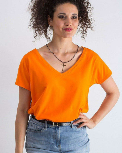 Feminine Heart-Cut Neck Cotton T-Shirt for Women