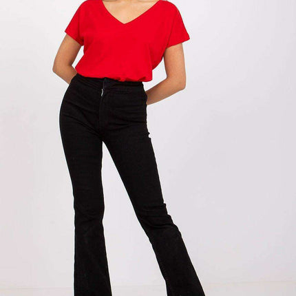 Feminine Heart-Cut Neck Cotton T-Shirt for Women