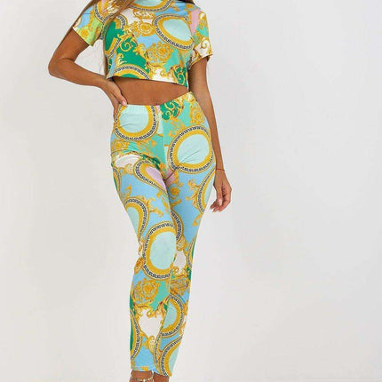 Italy Moda Stylish Summer T Shirt And Leggings Set