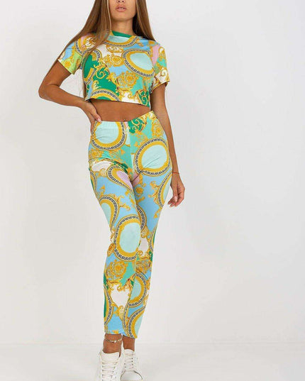 Italy Moda Stylish Summer T Shirt And Leggings Set