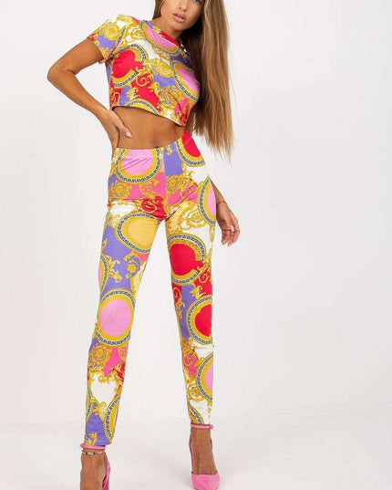 Italy Moda Stylish Summer T Shirt And Leggings Set