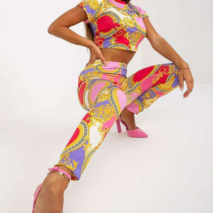 Italy Moda Stylish Summer T Shirt And Leggings Set