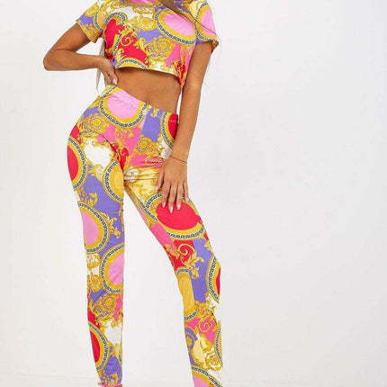 Italy Moda Stylish Summer T Shirt And Leggings Set