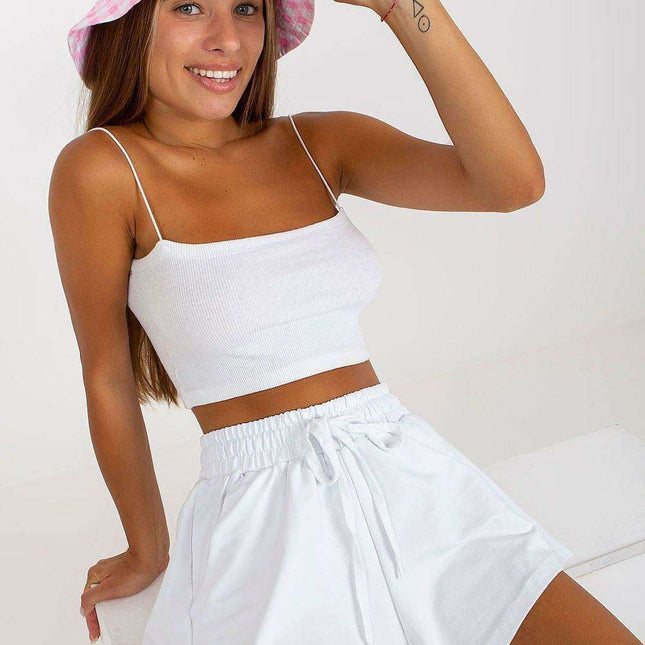 Elegant Parisian Wide Leg Cotton Shorts For Women Everyday