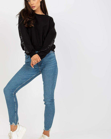 Parisian Glam Sparkle Sweatshirt For Chic Comfort Everyday