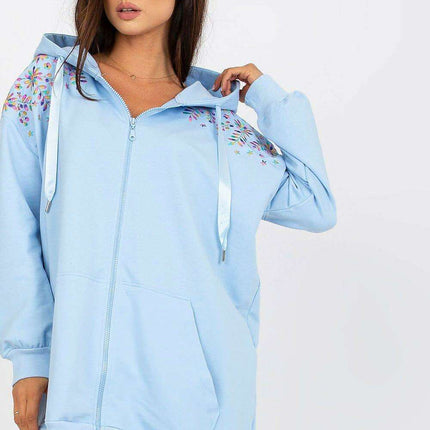 Chic Embroidered Parisian Zip Up Hoodie for Modern Elegance