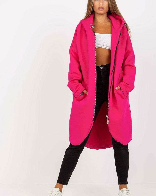 Trendy Parisian Longline Hoodie With Zip Details In Style