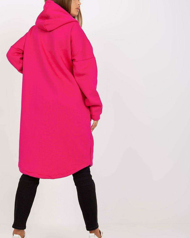 Trendy Parisian Longline Hoodie With Zip Details In Style