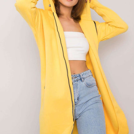 Trendy Parisian Longline Hoodie With Zip Details In Style - Très Elite