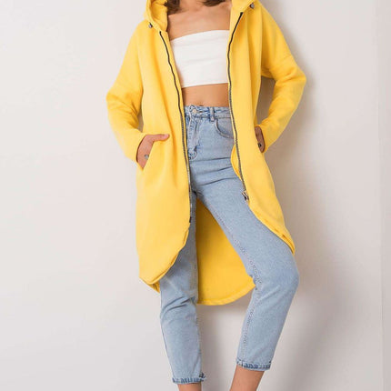Trendy Parisian Longline Hoodie With Zip Details In Style - Très Elite