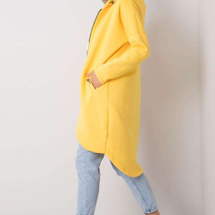 Trendy Parisian Longline Hoodie With Zip Details In Style - Très Elite