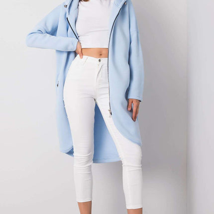 Trendy Parisian Longline Hoodie With Zip Details In Style - Très Elite