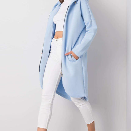 Trendy Parisian Longline Hoodie With Zip Details In Style - Très Elite