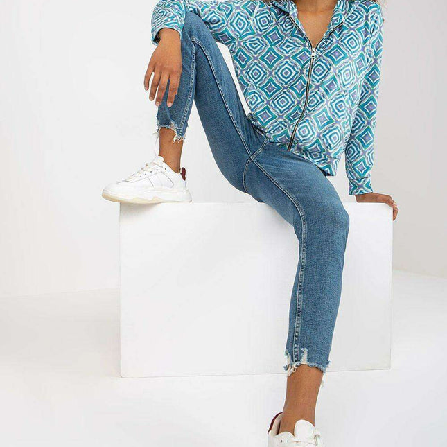 Parisian Inspired Zip Up Hoodie With Elegant Flair