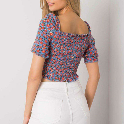 Chic Parisian V Neck Cotton Blouse With Elegant Flair