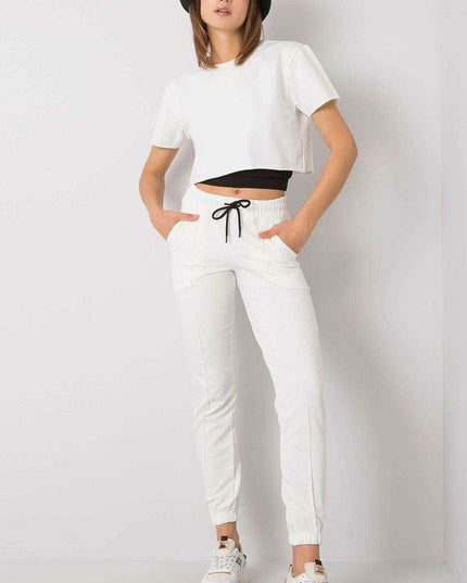 Parisian Chic Women Lounge Set With Sweatshirt Tee Trousers