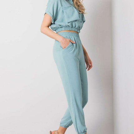 Elegant Chic Parisian Blouse And Trousers Set For Women