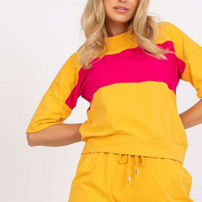 Parisian Chic Blouse And High Waisted Shorts Set Outfit