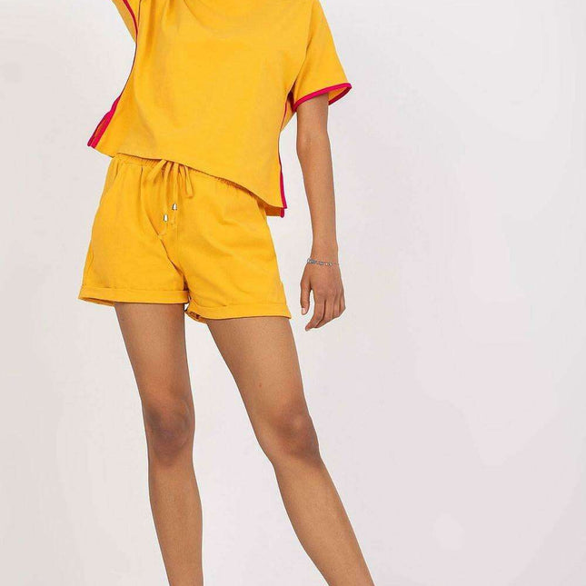 Parisian Cotton Blouse Tailored High Waisted Shorts Set