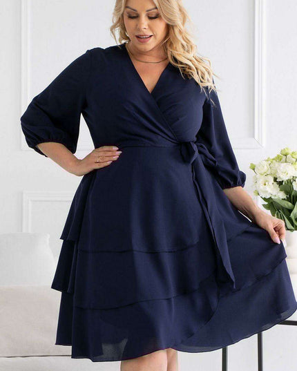 Narcissus Elegant Plus Size Chiffon Dress