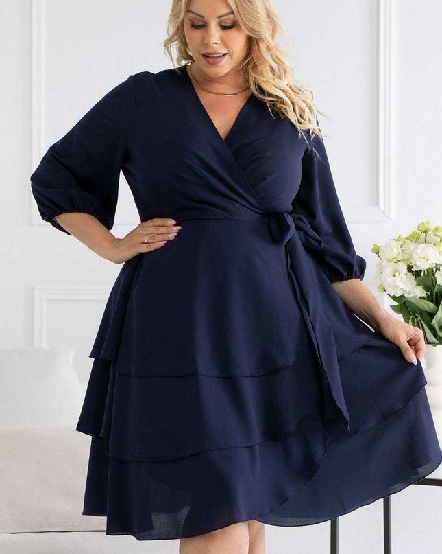 Narcissus Elegant Plus Size Chiffon Dress