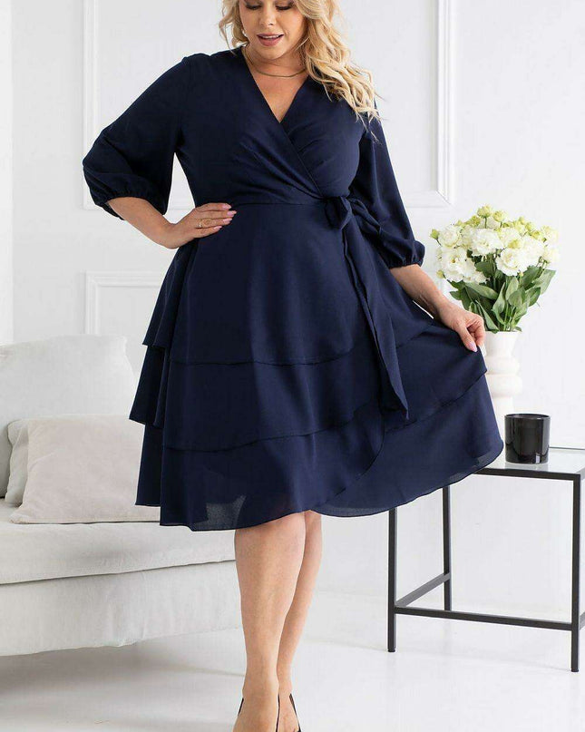 Narcissus Elegant Plus Size Chiffon Dress