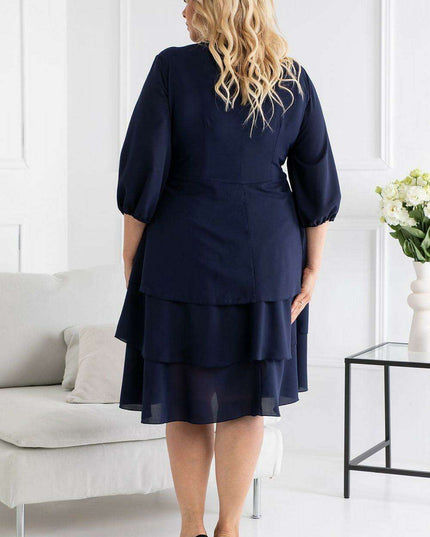 Narcissus Elegant Plus Size Chiffon Dress