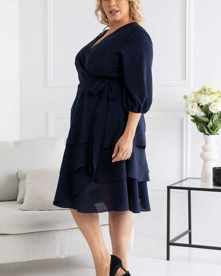 Narcissus Elegant Plus Size Chiffon Dress