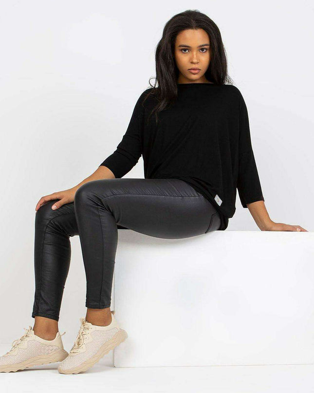 Chic Boat Neck Plus Size Blouse