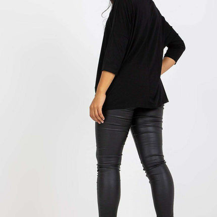 Chic Boat Neck Plus Size Blouse