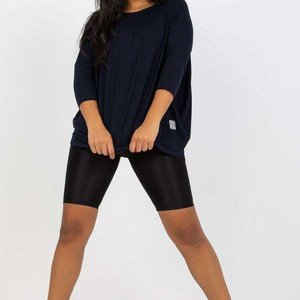 Chic Boat Neck Plus Size Blouse