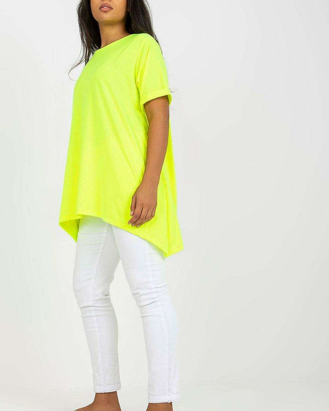 Elegant Plus Size Boat Neck Tunic with Asymmetrical Hem