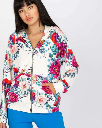 Chic Parisian Zip Up Sweatshirt With Front Pockets