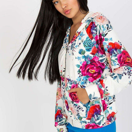 Chic Parisian Zip Up Sweatshirt With Front Pockets