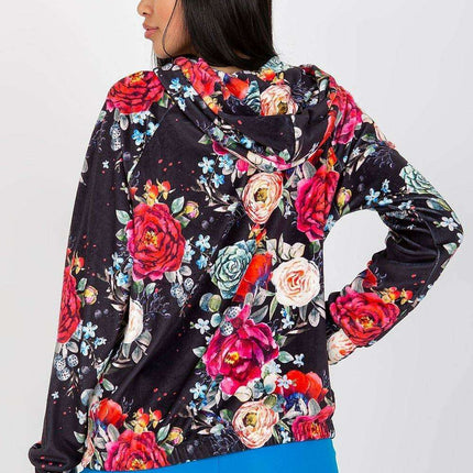 Chic Parisian Zip Up Sweatshirt With Front Pockets